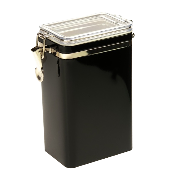 Kaffeedose eckig 500g Schwarz