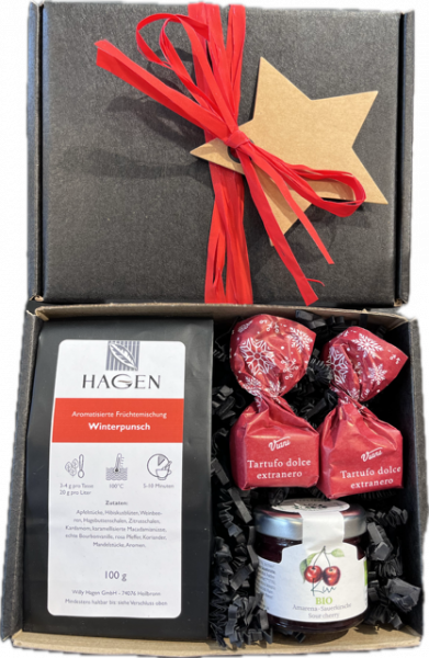 Teepäckchen Weihnachten Schwarz